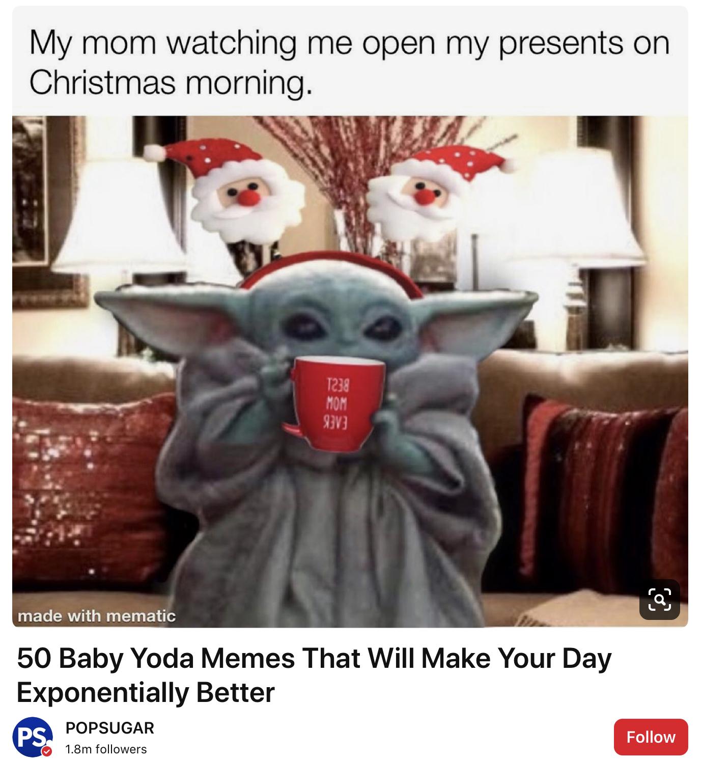 10 Adorable Baby Yoda Memes For Christmas Live One Good Life