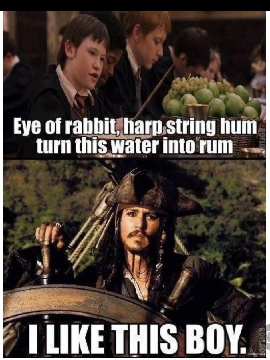 harry potter memes captain jack sparrow